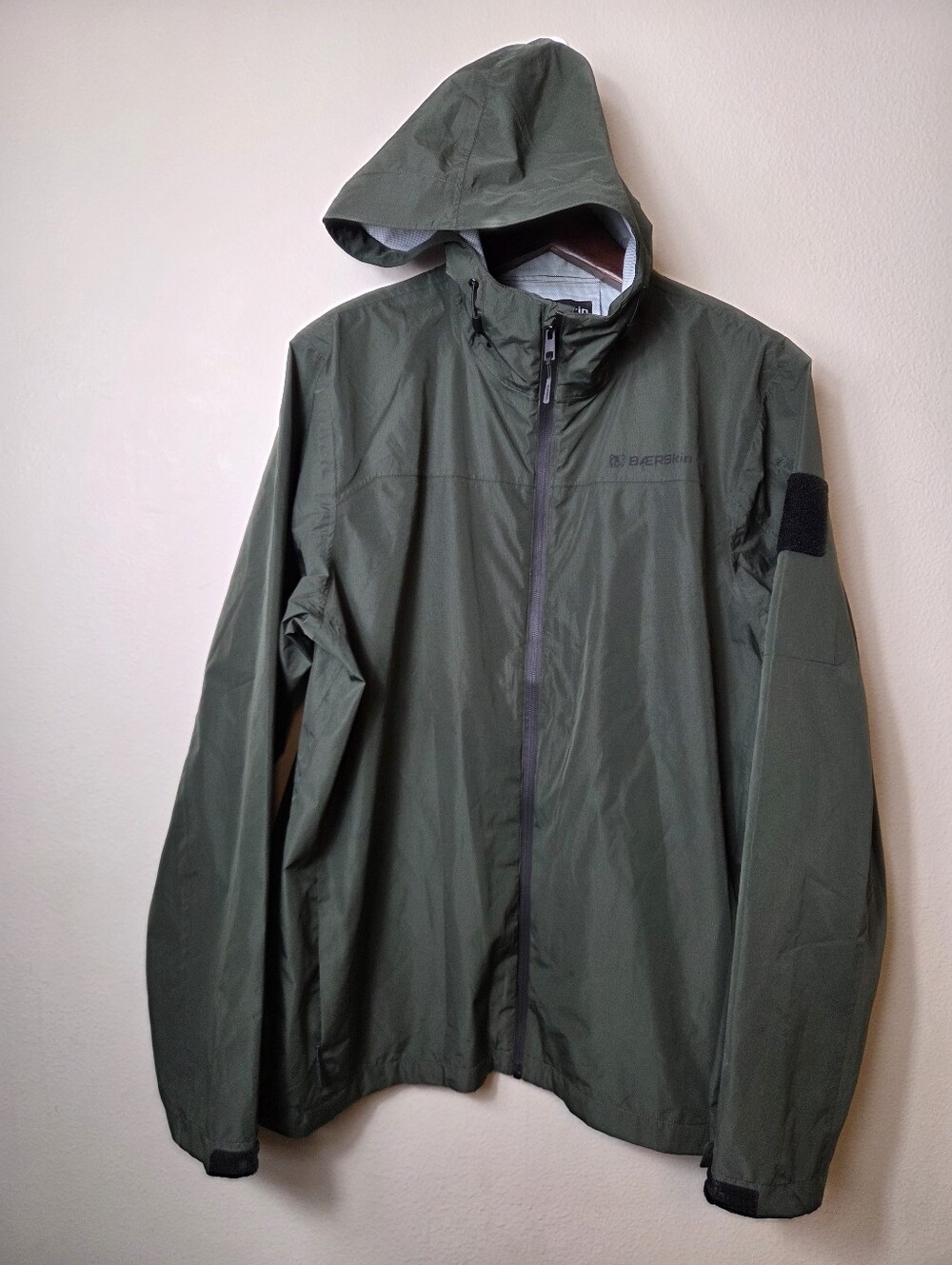 Baerskin Tactical Rain Jacket L Hooded Olive Green